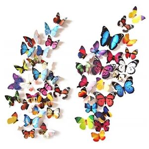 Set of 8 Packs Of 24 3D Butterfly Wall Decor Stickers for Home Wall Decor Room